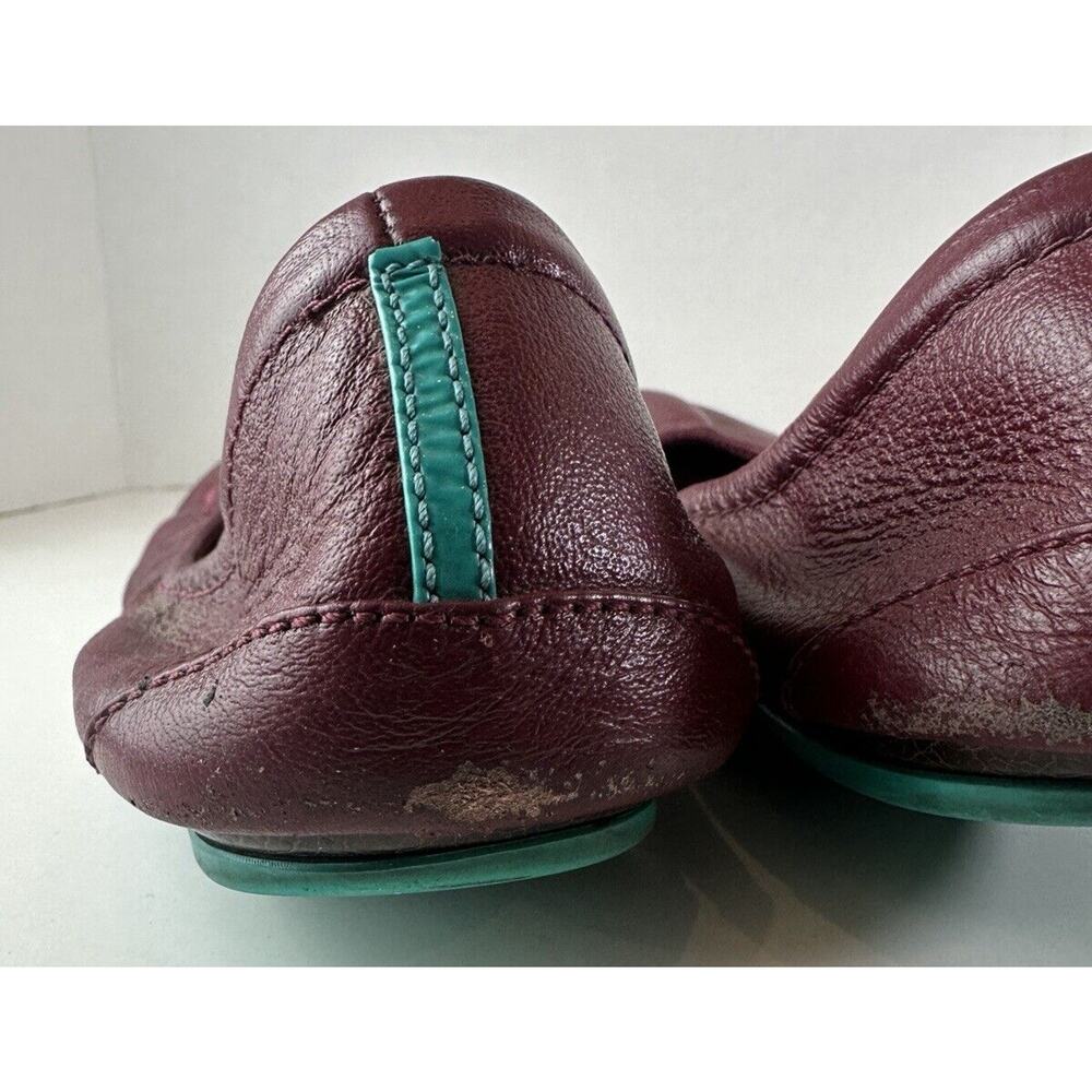 Tieks Burgundy Red Ballet Flats Maroon Leather Slip On Shoes Women's Size 9 - Picture 7 of 15